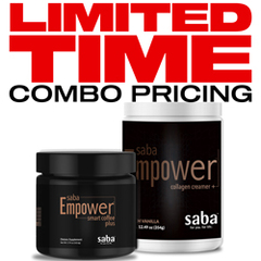Saba Empower Smart Coffee Combo Pack - Coffee (1 30-serving Canister) and Creamer (1 30-single Canister)-SPECIAL